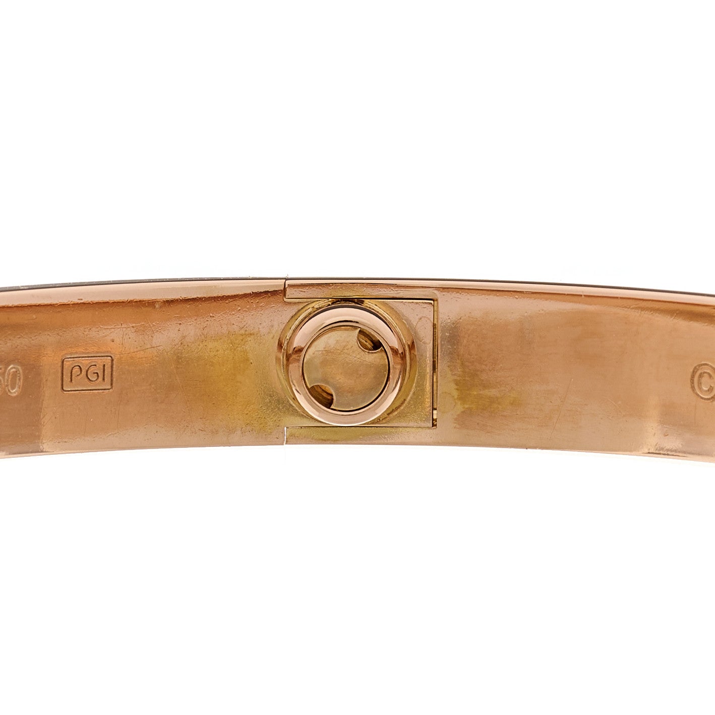 18K Pink Gold 4 Diamond LOVE Bracelet 17