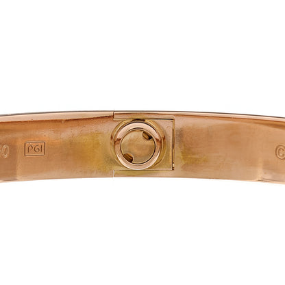 Cartier 18K Pink Gold 4 Diamond LOVE Bracelet 17 5 of 9