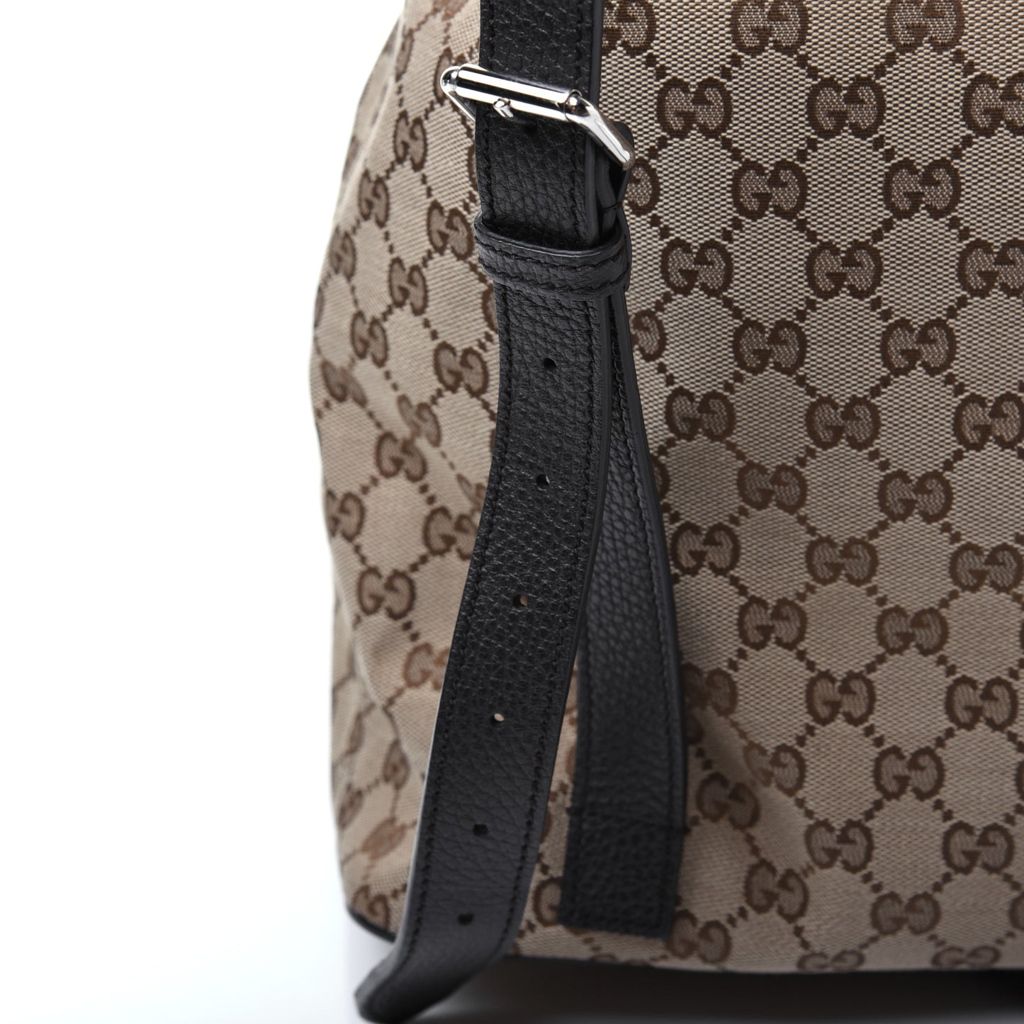 Monogram Dollar Calfskin O Drawstring Backpack Beige Ebony Testa di Moro Dark Chocolate