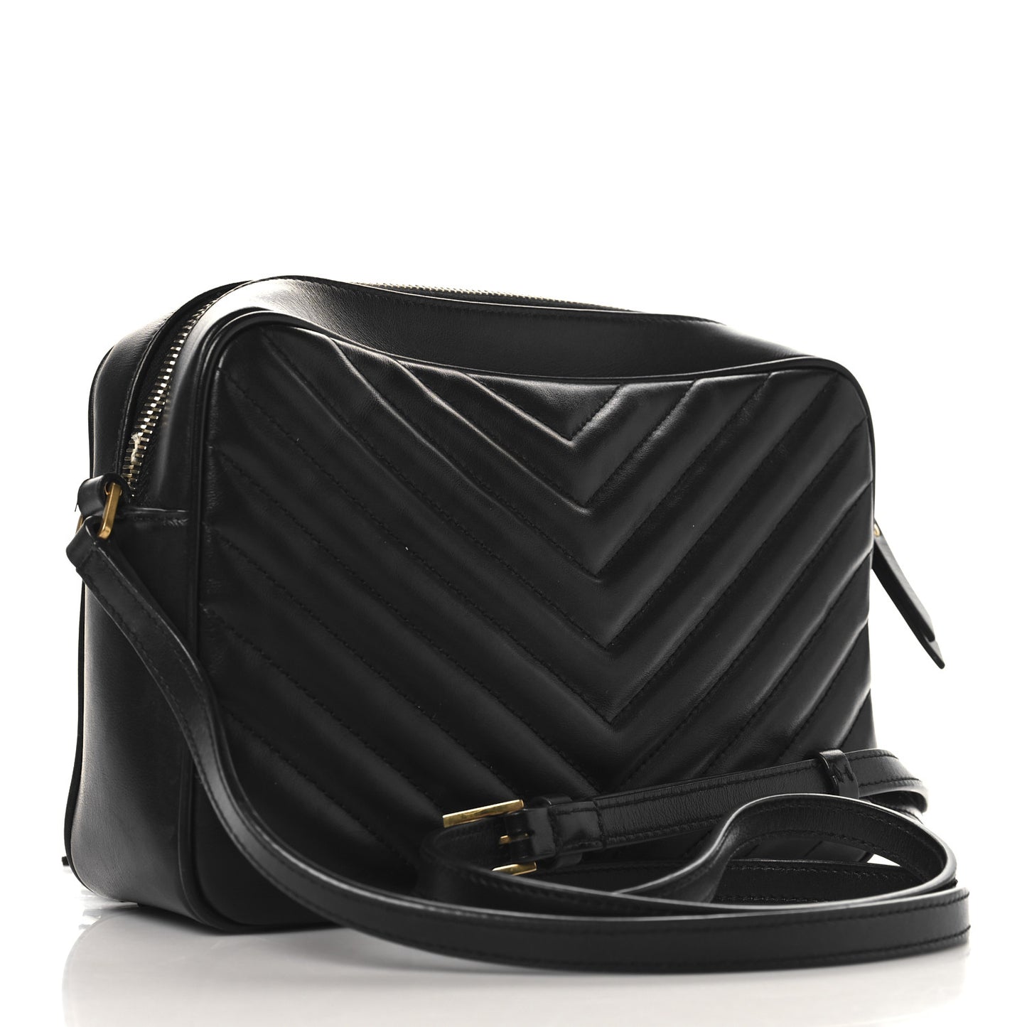 Calfskin Matelasse Monogram Lou Camera Bag Black