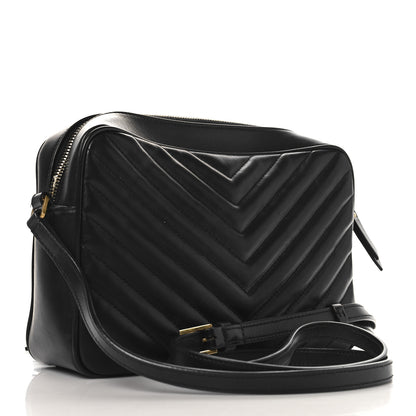 Saint Laurent Calfskin Matelasse Monogram Lou Camera Bag Black 3 of 13