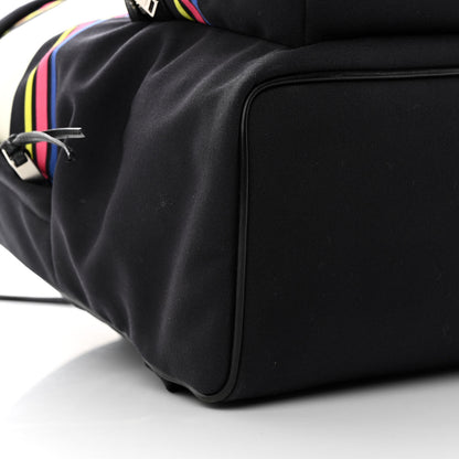 Saint Laurent Nylon Twill Dinosaur Print City Backpack Black Multicolor 9 of 15