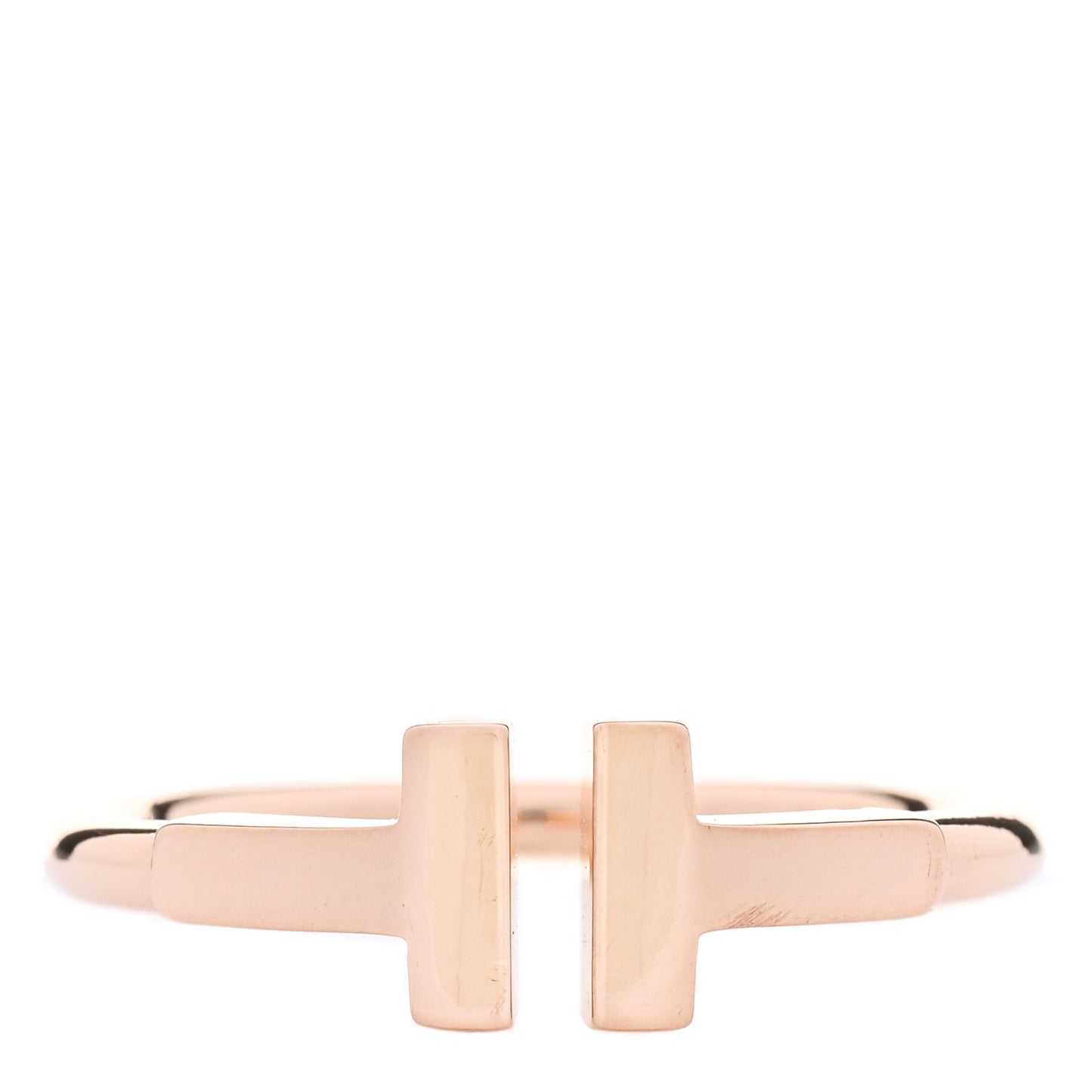 18K Rose Gold T Wire Ring 49 5
