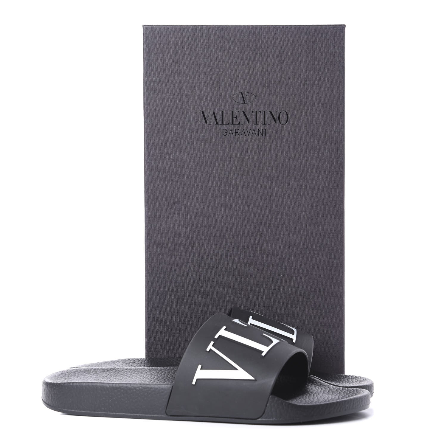 Valentino Garavani Rubber VLTN Pool Slide Sandals 43 Black 9 of 9