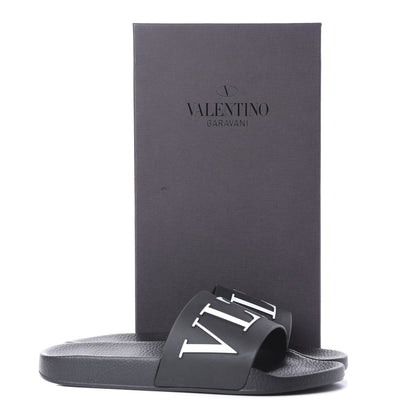 Valentino Garavani Rubber VLTN Pool Slide Sandals 43 Black 9 of 9