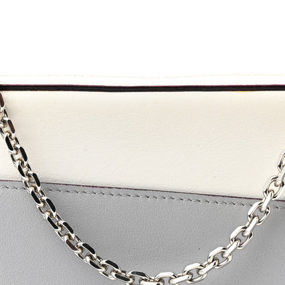 Christian Dior Calfskin Chain Wallet Grey Off White 10 of 13