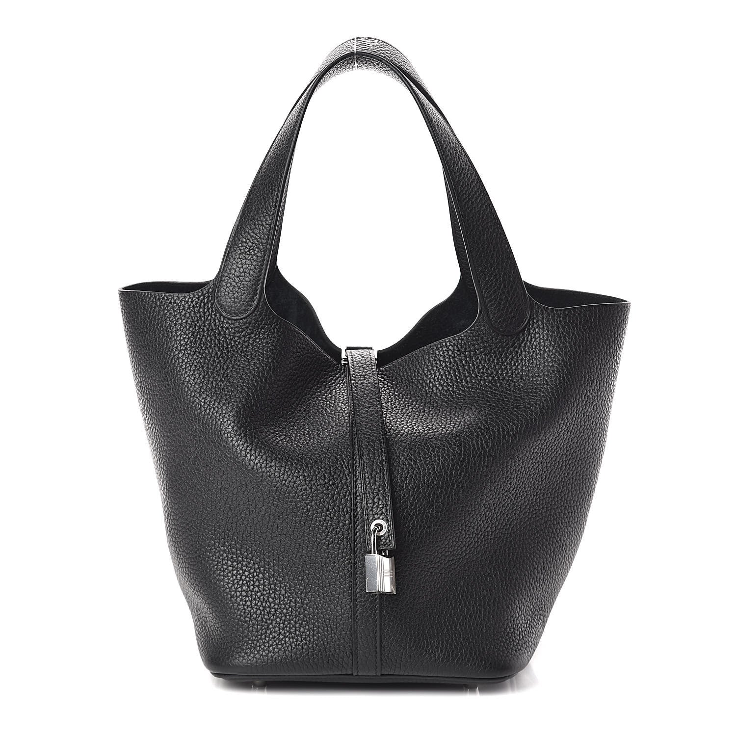 Hermes Taurillon Clemence Picotin Lock 22 MM Black 1 of 9