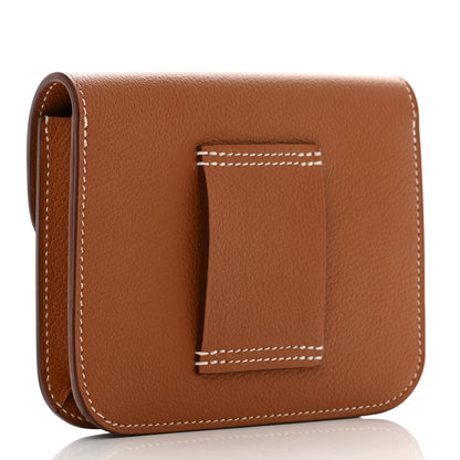Hermes Evercolor Constance Slim Wallet Gold 4 of 7