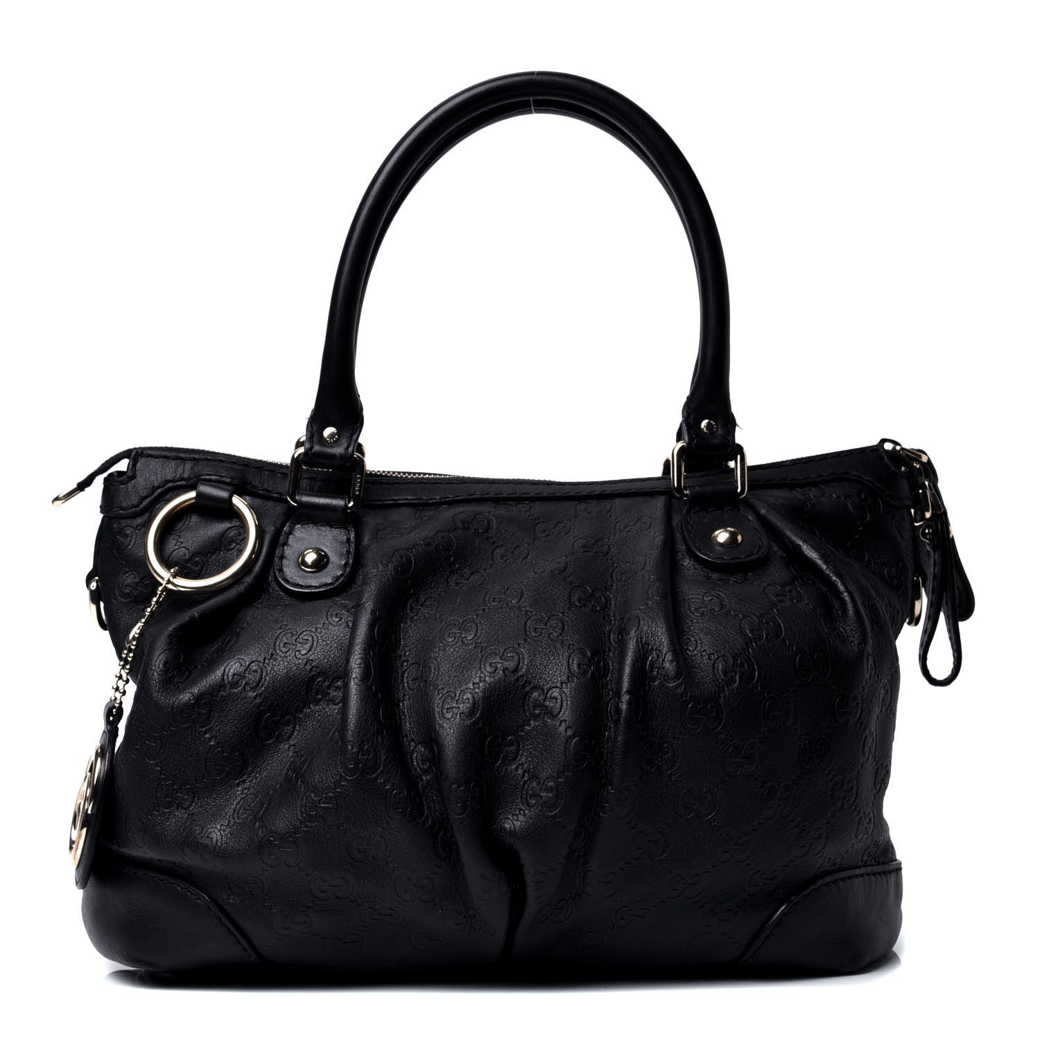 Gucci Guccissima Medium Sukey Tote Black 1 of 4