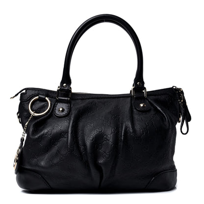 Gucci Guccissima Medium Sukey Tote Black 1 of 4
