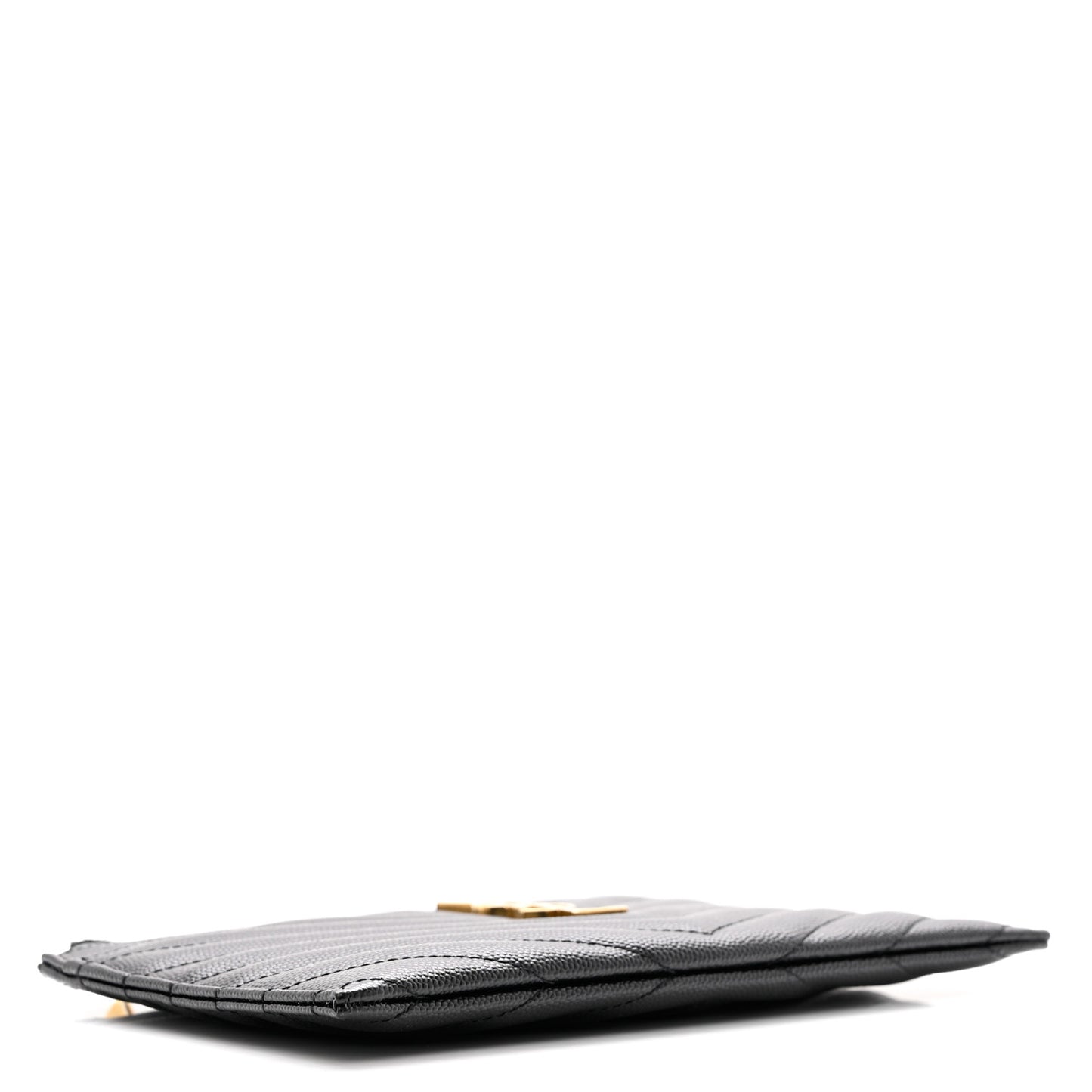 Grain De Poudre Chevron Monogram Bill Pouch Black