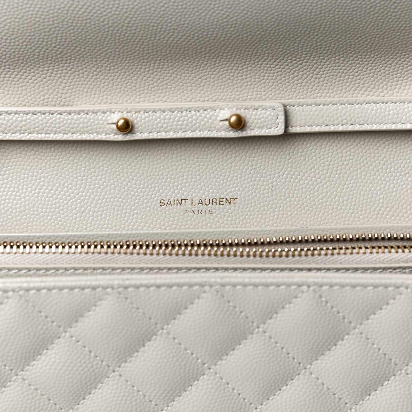 Grain De Poudre Mixed Matelasse Triquilt Monogram Chain Wallet Crema Soft