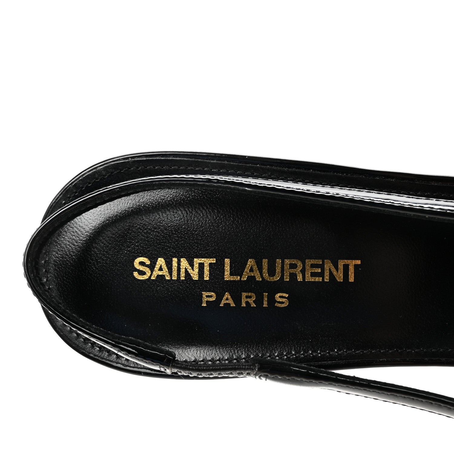 Saint Laurent Patent Bade Slingback Pumps 41 Black 8 of 10