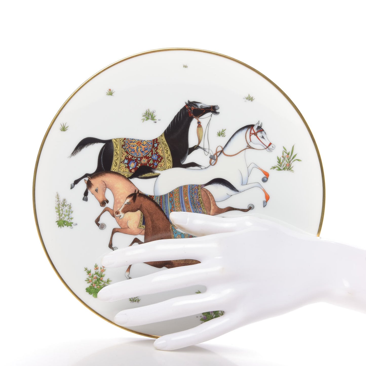 Porcelain Cheval D'Orient Dessert Plate