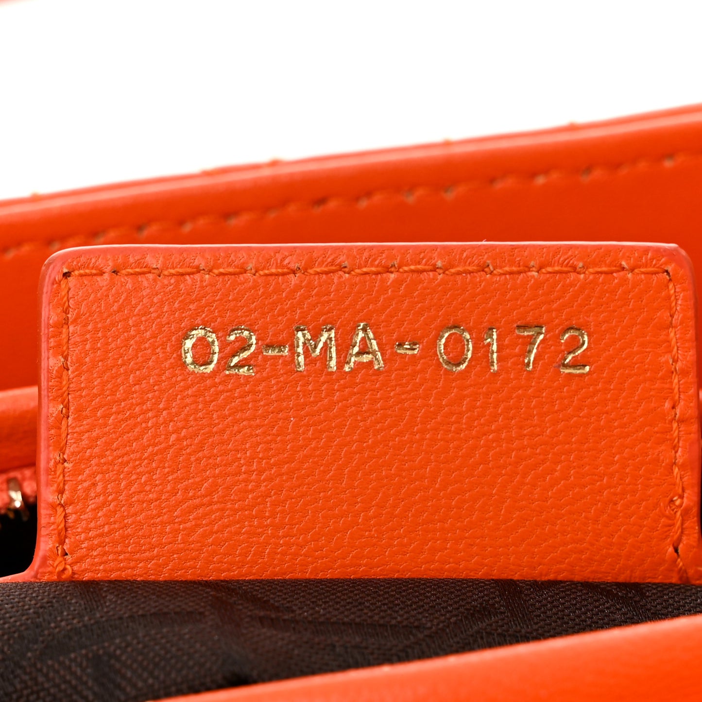 Lambskin Cannage Medium Lady Dior Orange