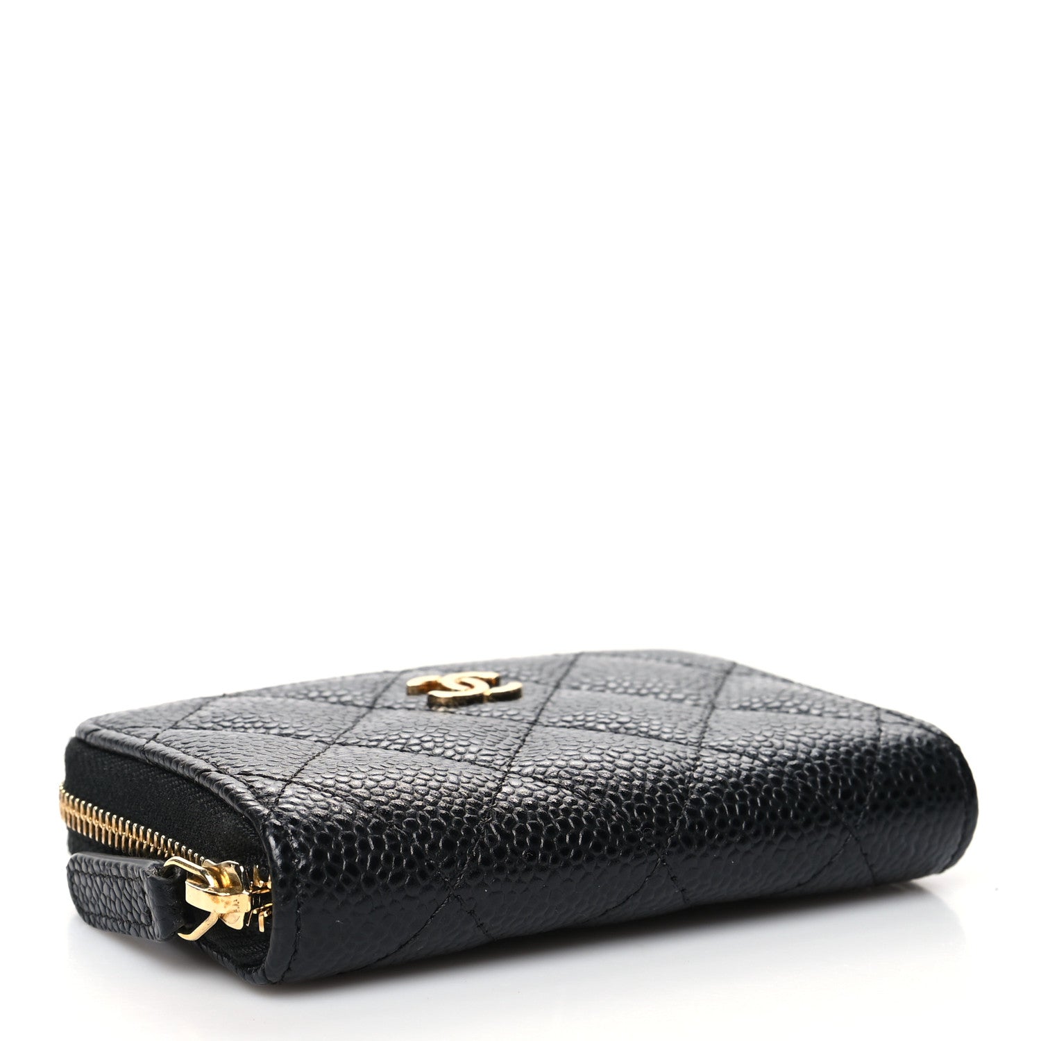 Chanel Caviar Quilted Zip Coin Purse Black 4 of 11
