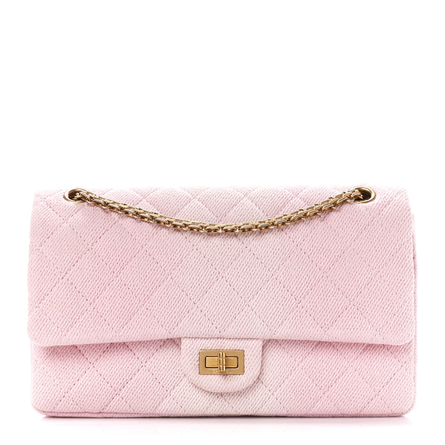 Chanel Ombre Denim Quilted 2.55 Reissue 225 Flap Light Pink 1 of 12