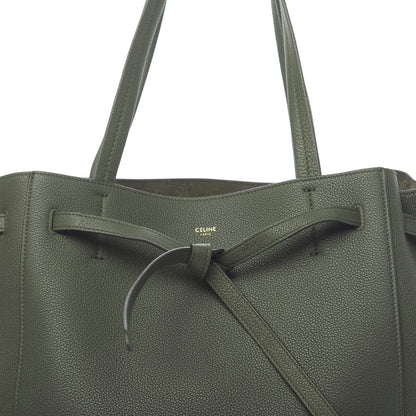 Celine Soft Grained Calfskin Medium Cabas Phantom Dark Khaki 10 of 10