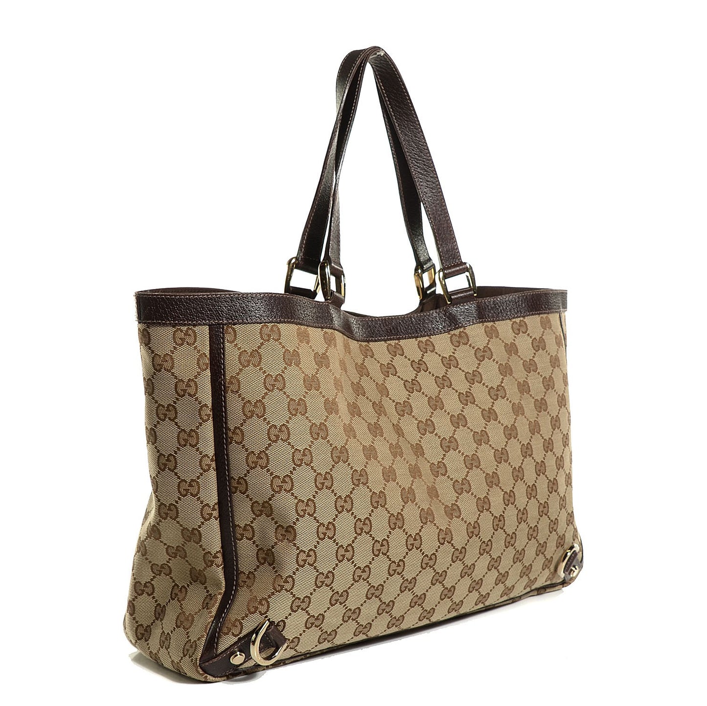 Monogram Large Abbey Tote Dark Brown