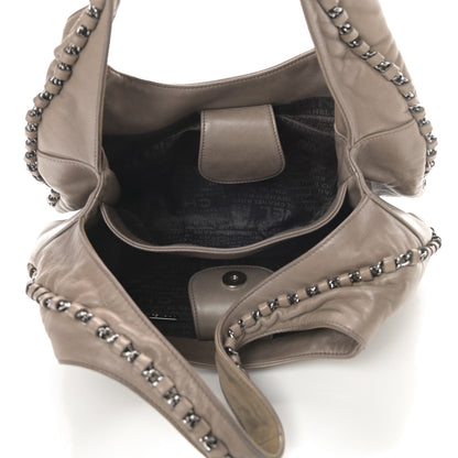 Chanel Lambskin Chain Hobo Grey 5 of 16