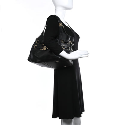 Jimmy Choo Supple Calfskin Large Radiant Hobo Black 2 of 17