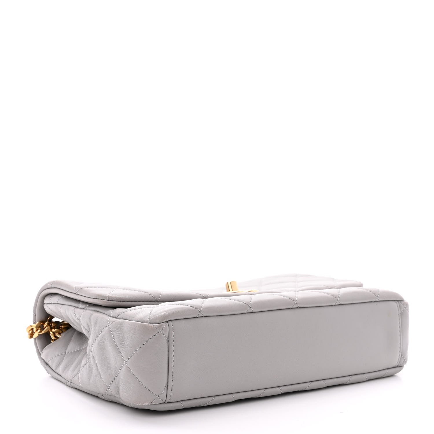 Chanel Lambskin Resin Quilted Flap Grey 4 of 11
