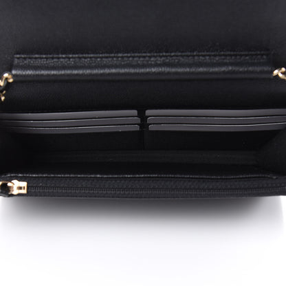 Chanel Caviar Quilted Vintage Mademoiselle Wallet On Chain WOC Black 5 of 11