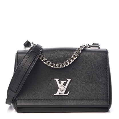 Louis Vuitton Calfskin Lockme II Chain Bag BB Black 1 of 9