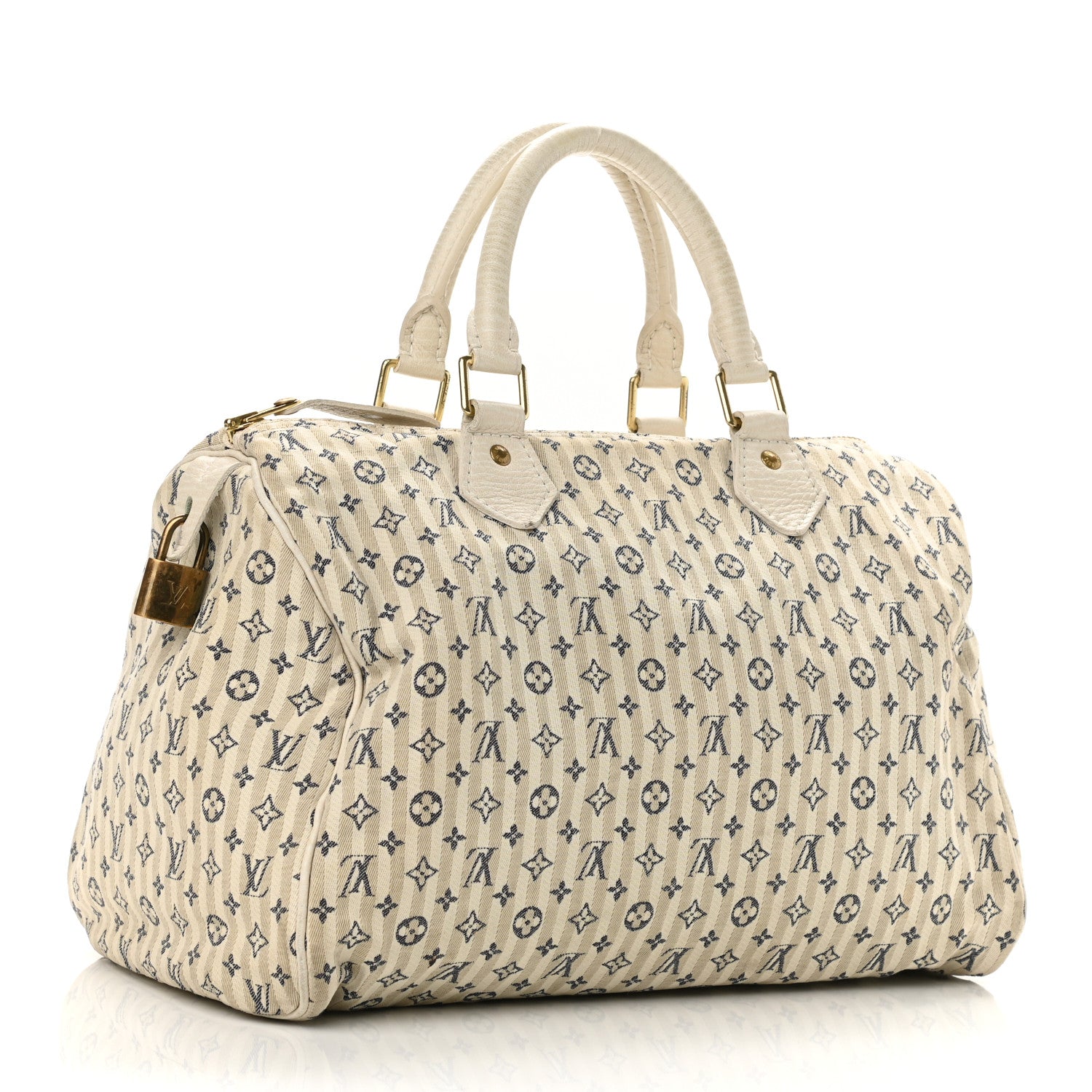 Louis Vuitton Mini Lin Croisette Speedy 30 Blue 3 of 11