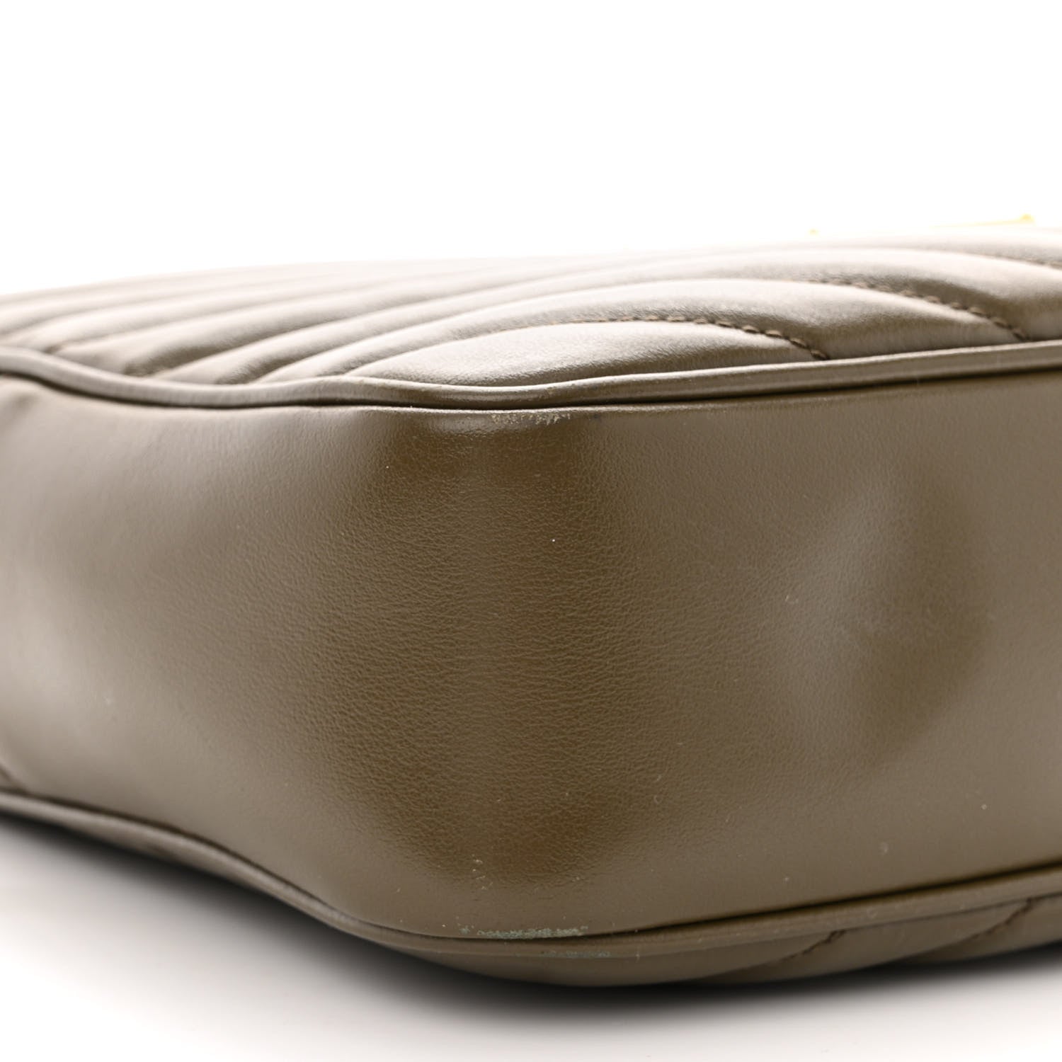 Saint Laurent Calfskin Matelasse Monogram Lou Camera Bag Military Olive 9 of 14