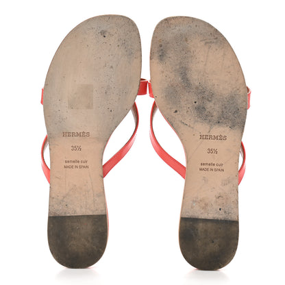 Hermes Nappa Calfskin Corfou Sandals 35.5 5 of 9