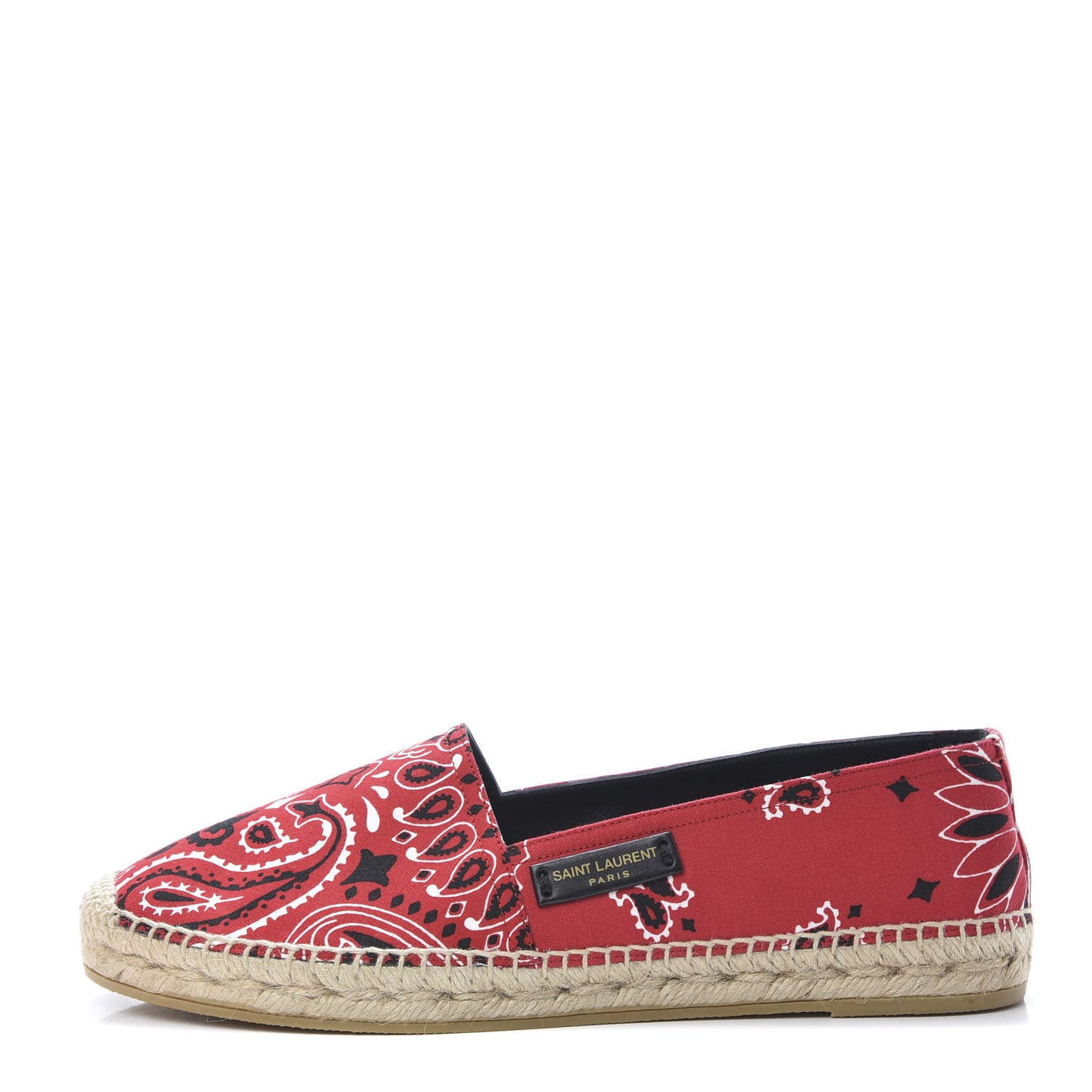 Bandana Print Canvas Espadrilles 39 Red