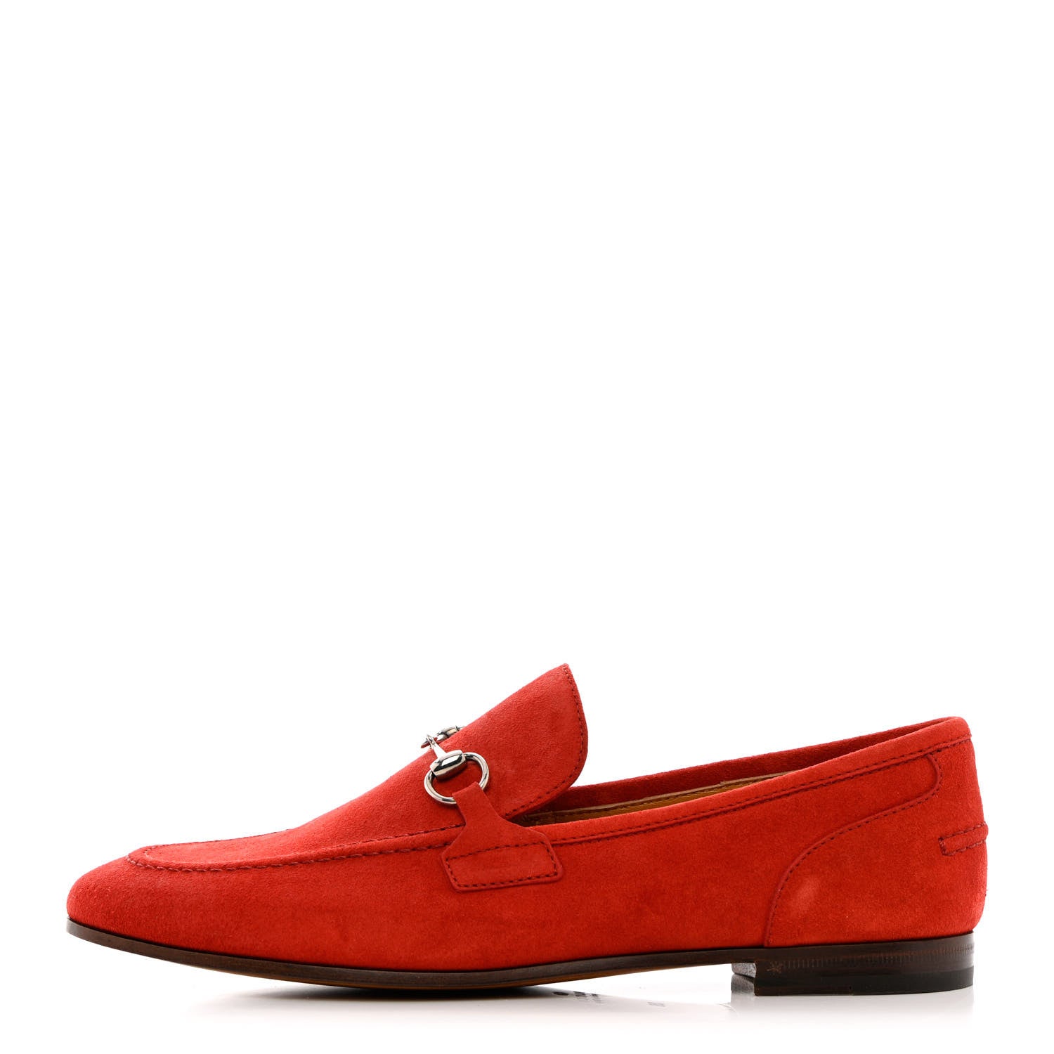 Gucci Suede Womens Jordaan Loafers 39 Red 1 of 17