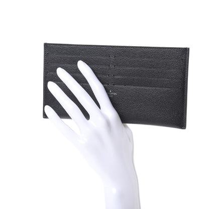 Louis Vuitton Calfskin Felicie Chain Wallet Card Holder Insert Black 2 of 6