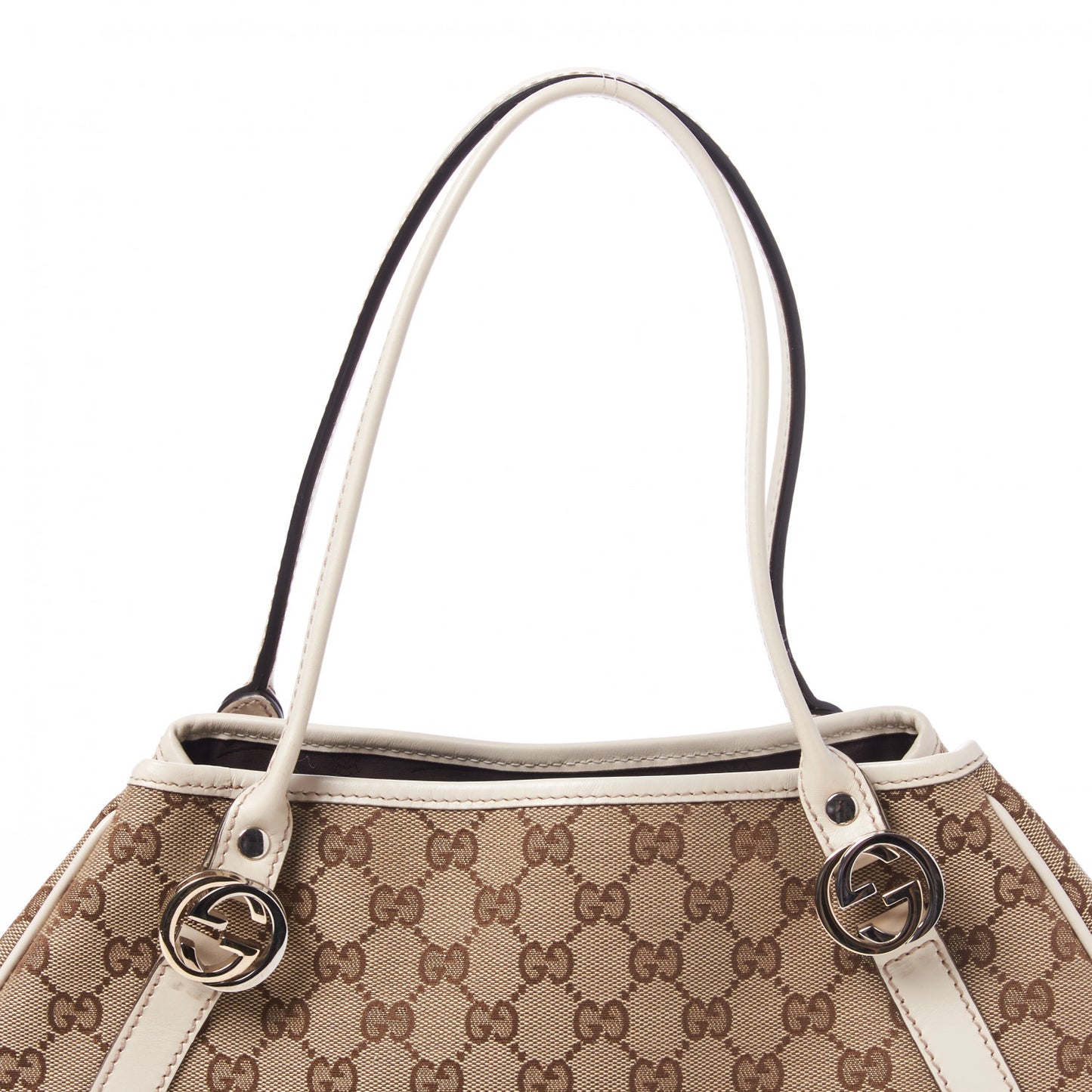 Monogram Medium GG Twins Shoulder Bag Off White
