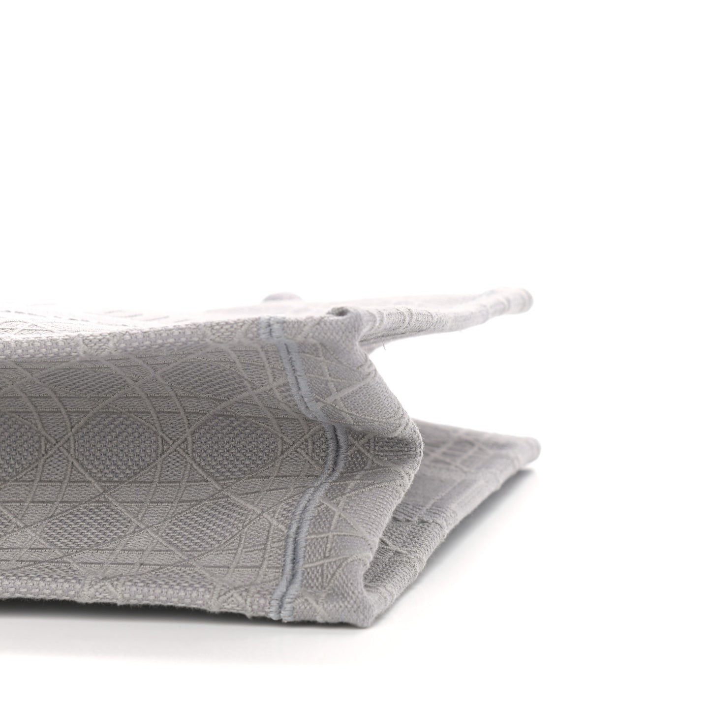 Canvas Embroidered Cannage Medium Book Tote Stone