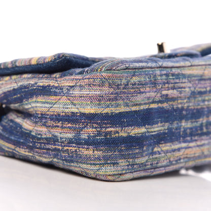 Chanel Denim Mini Rectangular Flap Bag Navy Yellow Purple Green 8 of 10