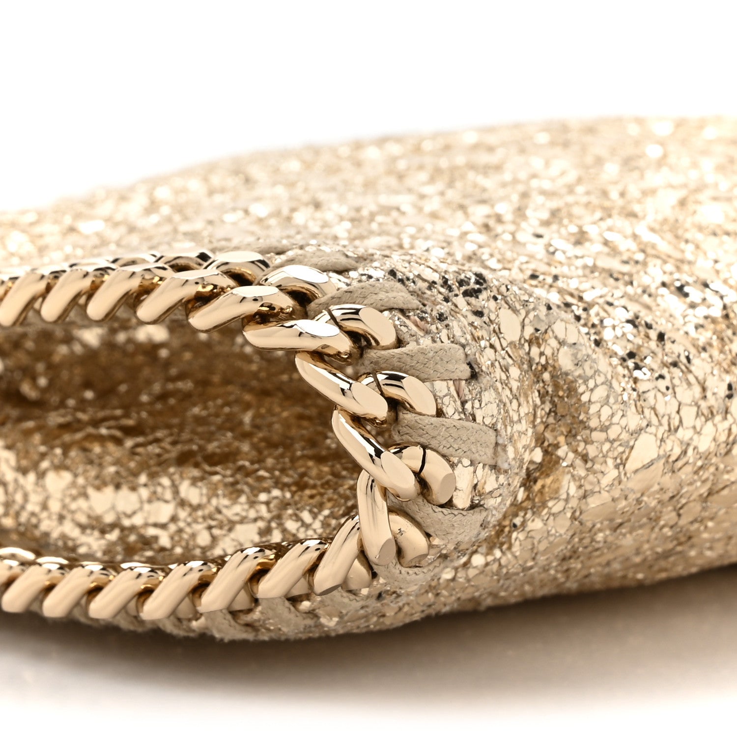 Stella McCartney Metallic Crackle Tiny Falabella Tote Gold 9 of 9