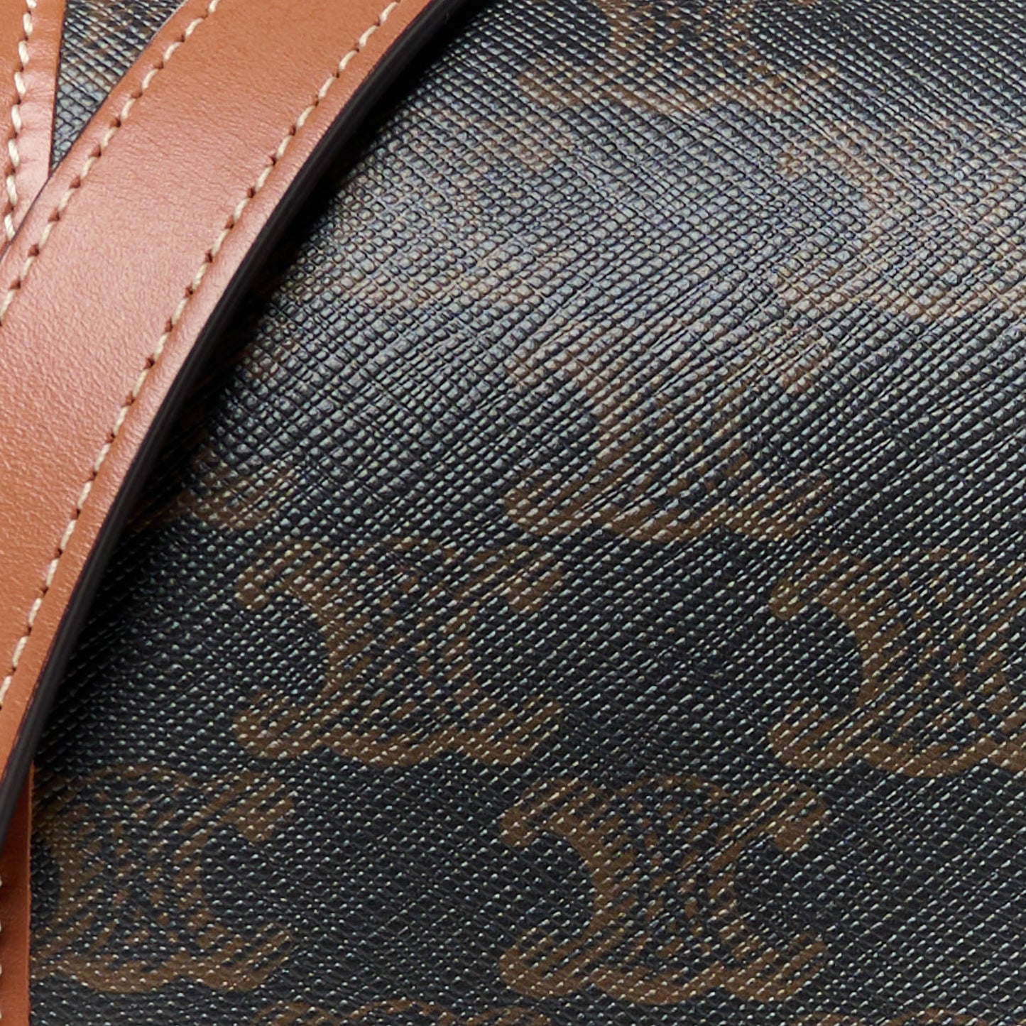 Triomphe Canvas Medium Folco Bag Tan