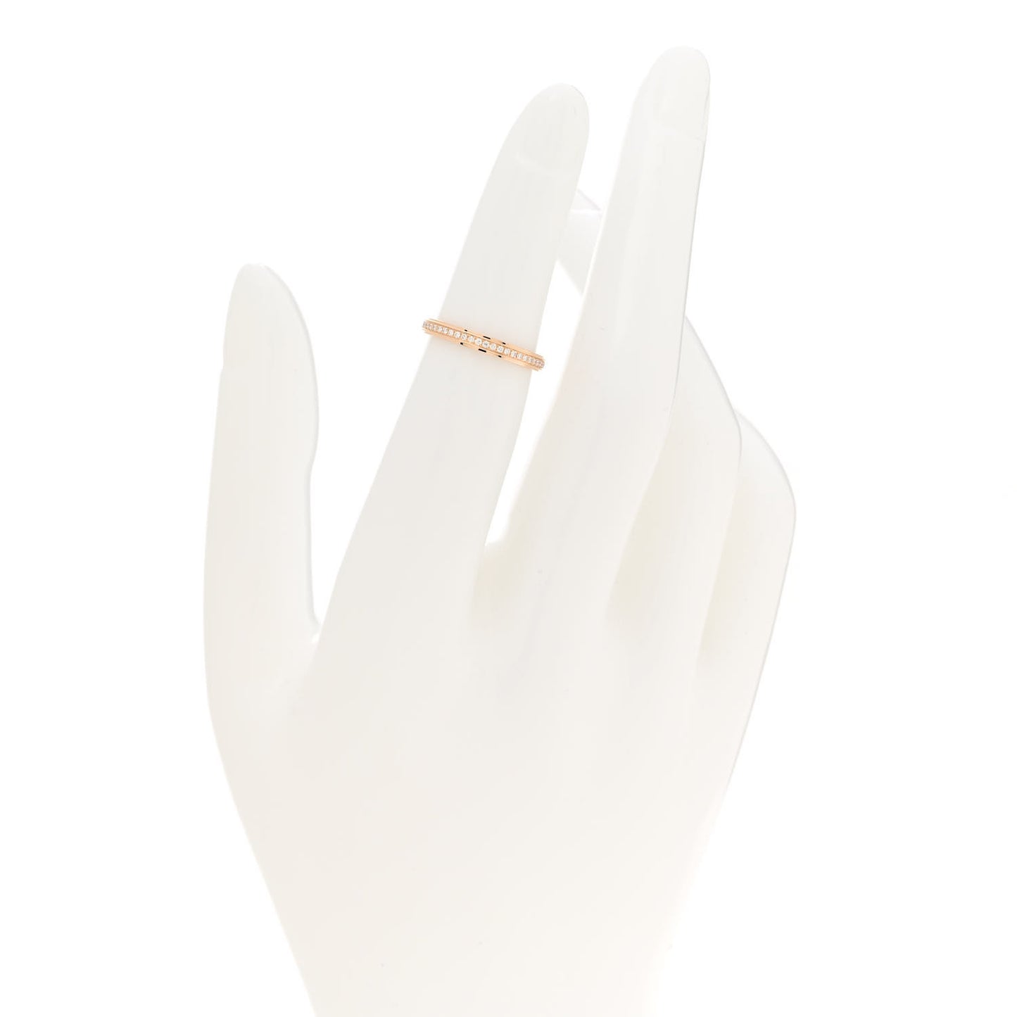 18K Pink Gold Diamond 2.3mm D'Amour Wedding Band Ring 47 4