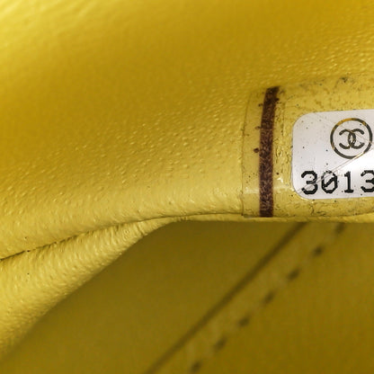 Chanel Caviar Quilted Small Double Flap Yellow 8 of 12