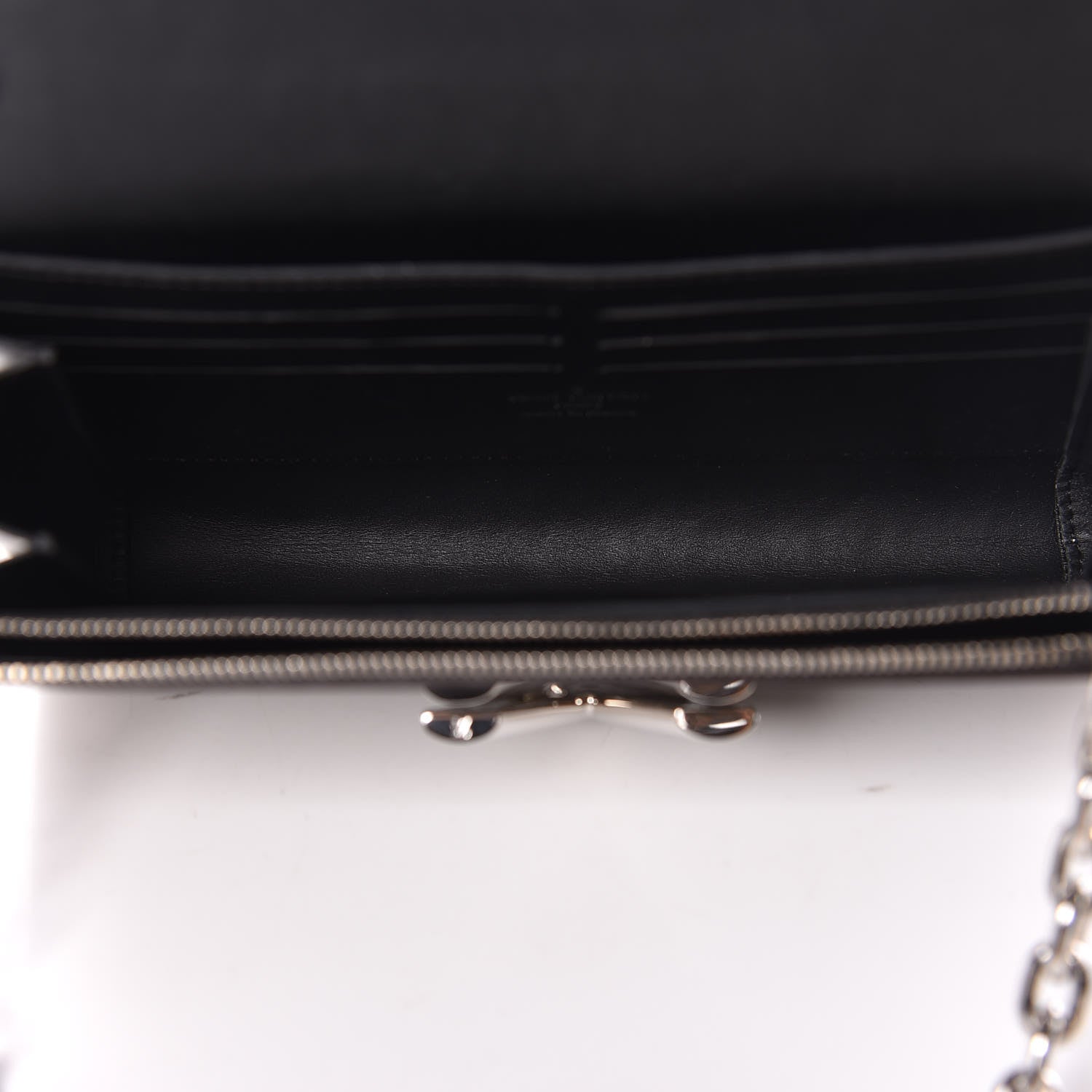 Louis Vuitton Transformed Damier Ebene Time Trunk Twist Chain Wallet 7 of 11