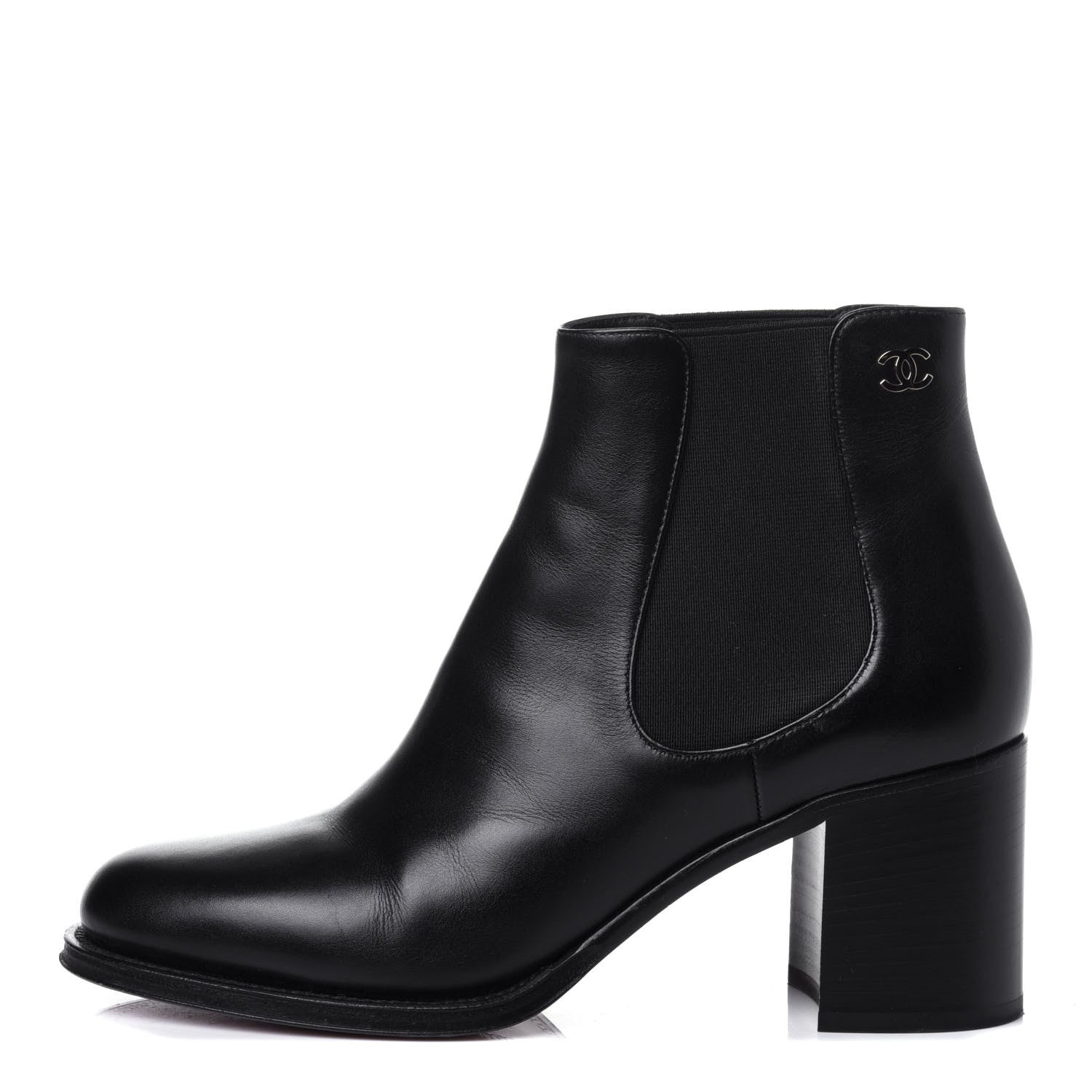 Chanel Calfskin Elastic Short Boots 39 Black 1 of 12