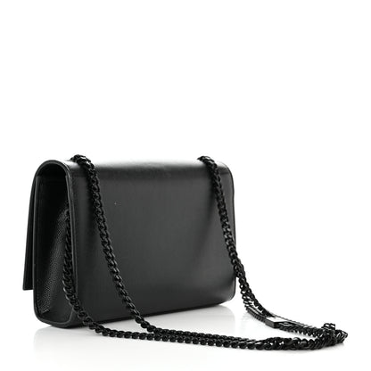 Saint Laurent Grain De Poudre Small Monogram Monochrome Kate Satchel Black 2 of 15