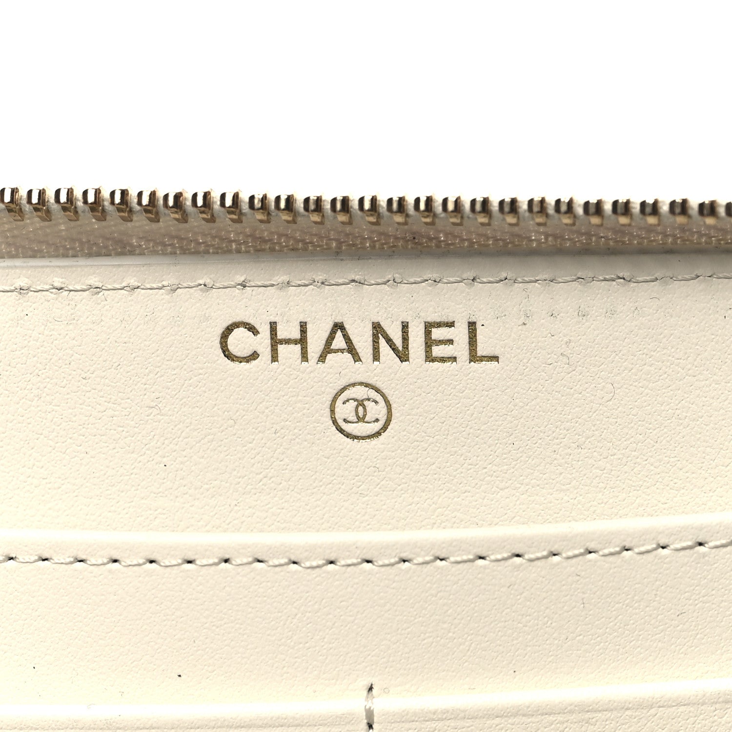 Chanel Shiny Goatskin Quilted 19 Long Zipped Around Wallet White 6 of 15
