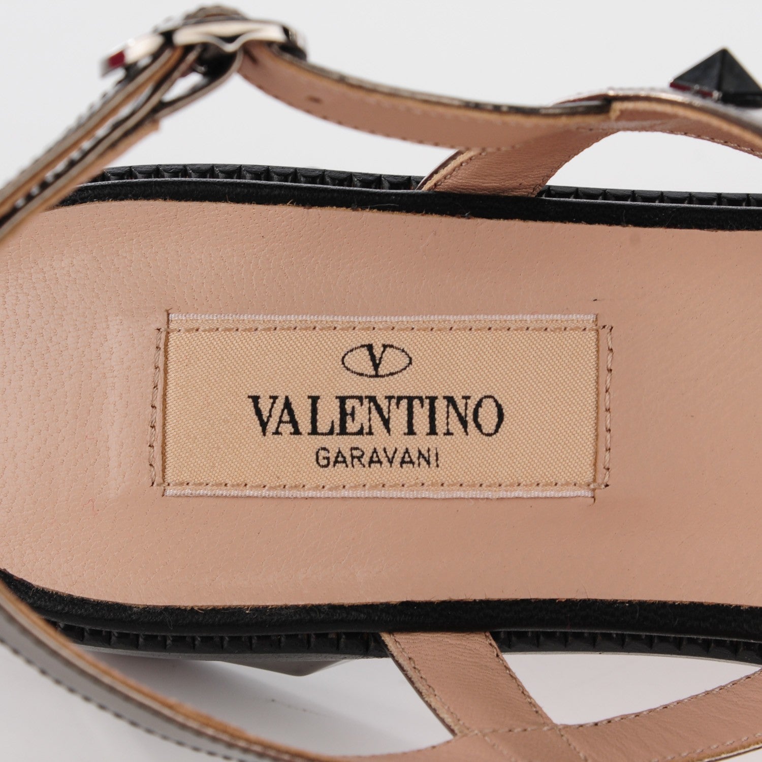 Valentino Garavani Patent Rockstud Slingback Block Low Heel Sandals 39 Rutenio 10 of 10
