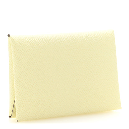 Hermes Epsom Calvi Duo Card Case Jaune Milton 3 of 9