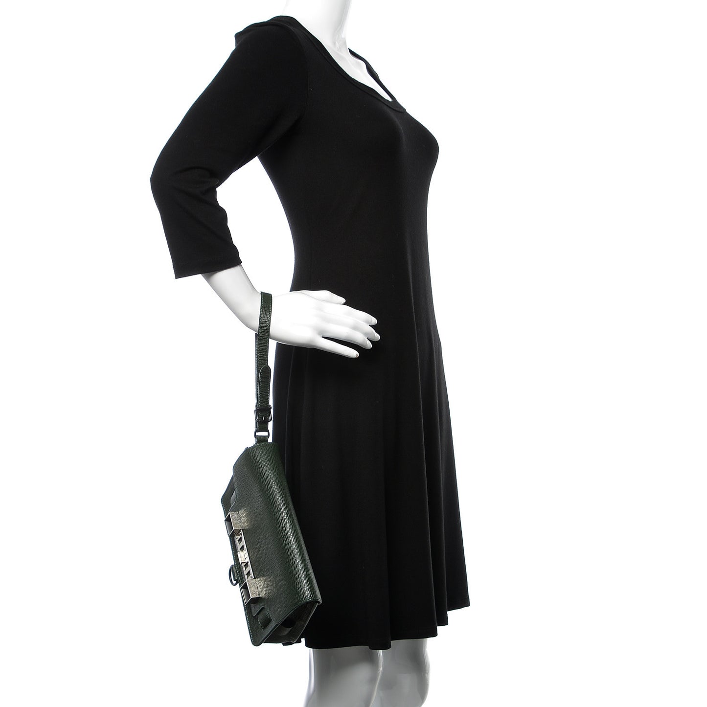 New Linosa PS11 Wristlet Clutch Verde Bottiglia