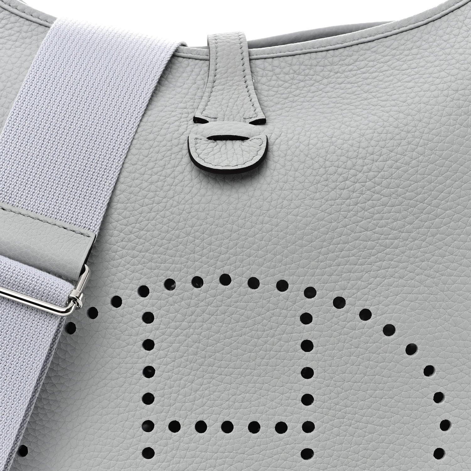 Hermes Taurillon Clemence Evelyne III PM Bleu Pale 8 of 11