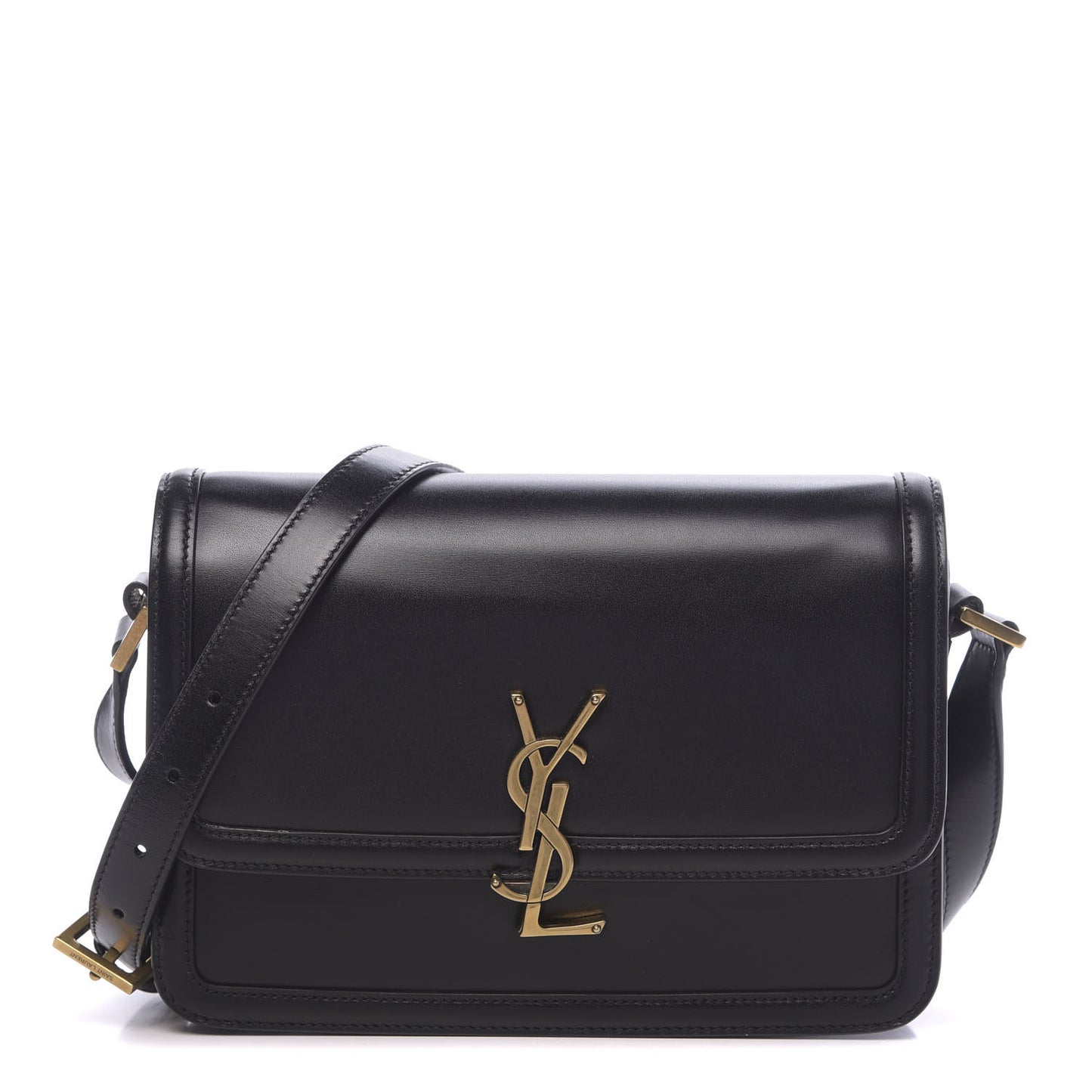 Box Calfskin Monogram Medium Solferino Satchel Black